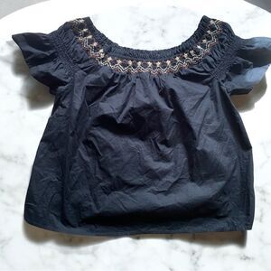Old Navy Embroidered Black Women's Top. Size Large.